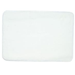 Tapete de Banheiro Poliester Base Antiderrapante Vizapi Madam 50x70cm Branco