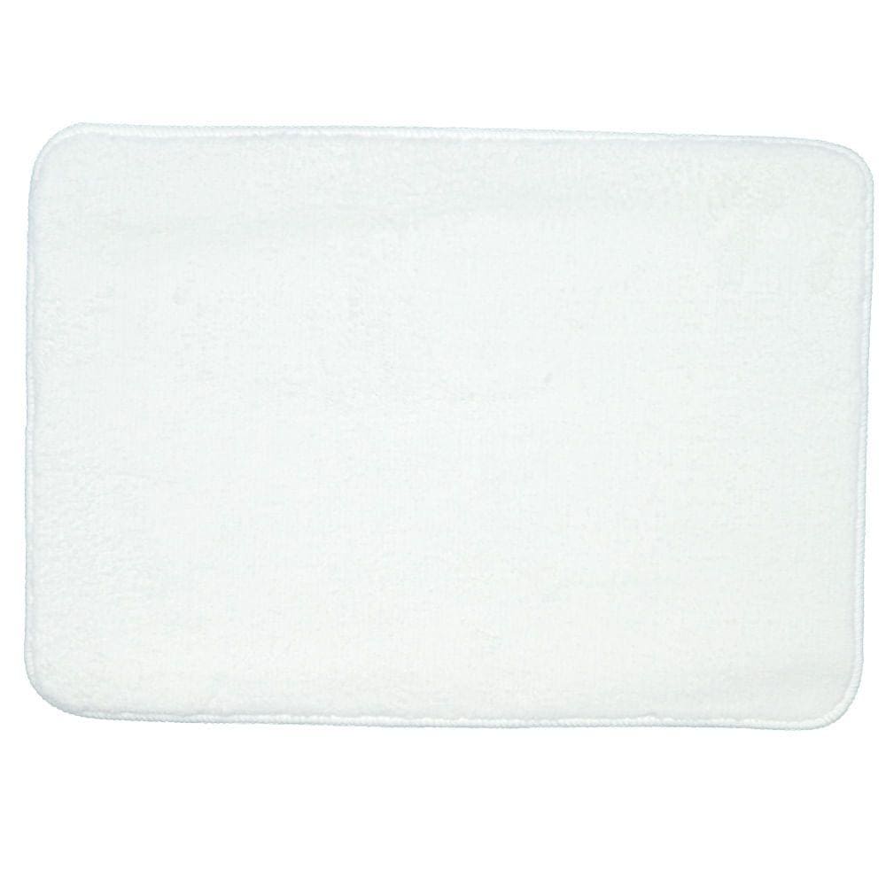 Tapete de Banheiro Ou Quarto Poliester Base Antiderrapante Vizapi Madam 70x120cm Branco