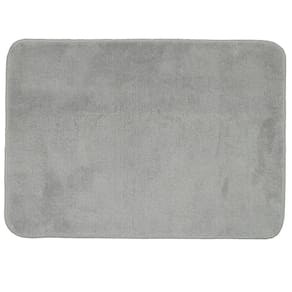 Tapete de Banheiro Ou Quarto Poliester Base Antiderrapante Vizapi Madam 70x120cm Silver