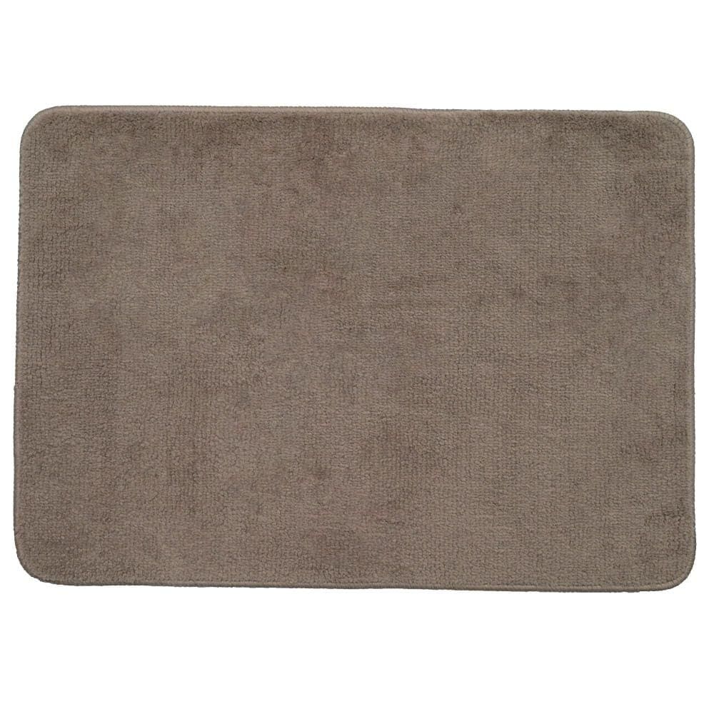 Tapete de Banheiro Ou Quarto Poliester Base Antiderrapante Vizapi Madam 70x120cm Marrom
