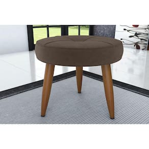 Puff Decorativo Havana Veludo Marrom E426 - Matrix