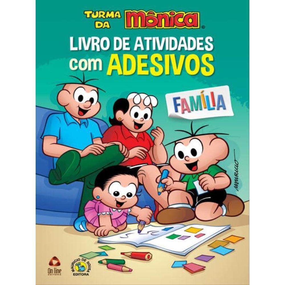 Turma Da Mônica Livro De Atividades Com Adesivos - Família