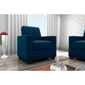 Poltrona Decorativa Lavinia Masserati Azul E403 - Matrix
