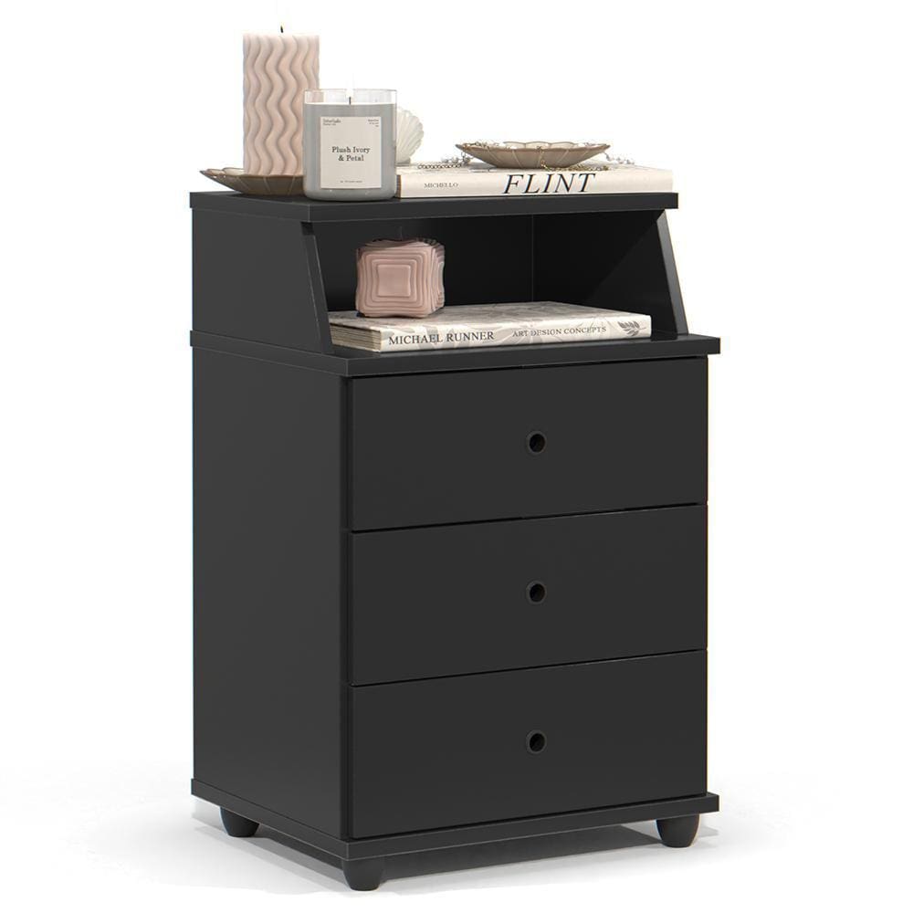 Mesa de Cabeceira Quarto Luxo New com 3 Gavetas