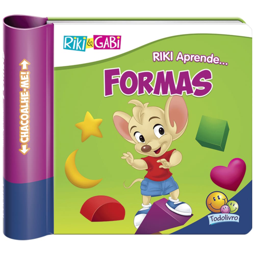 Livro Educativo Chacoalhe-me: Aprendendo Formas Riki & Gabi