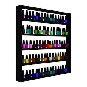 Porta Esmalte Para Salão  Preto