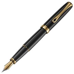 Caneta Tinteiro Diplomat Excellence A2 Black Lacquer Gt