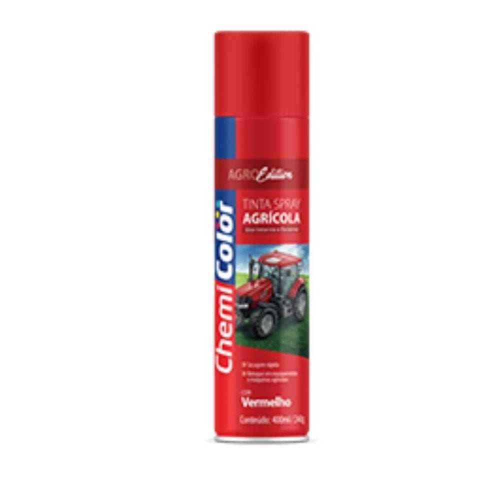 Tinta Spray Agricola Brilhante Vermelho MF 400ml - Chemicolor