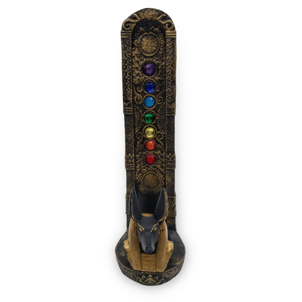 Incensário 7 Chakras Egípcio Busto Anúbis 