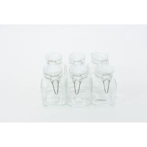 KIT 6 Pote Hermético de Vidro com Silicone 180ml - Lyor