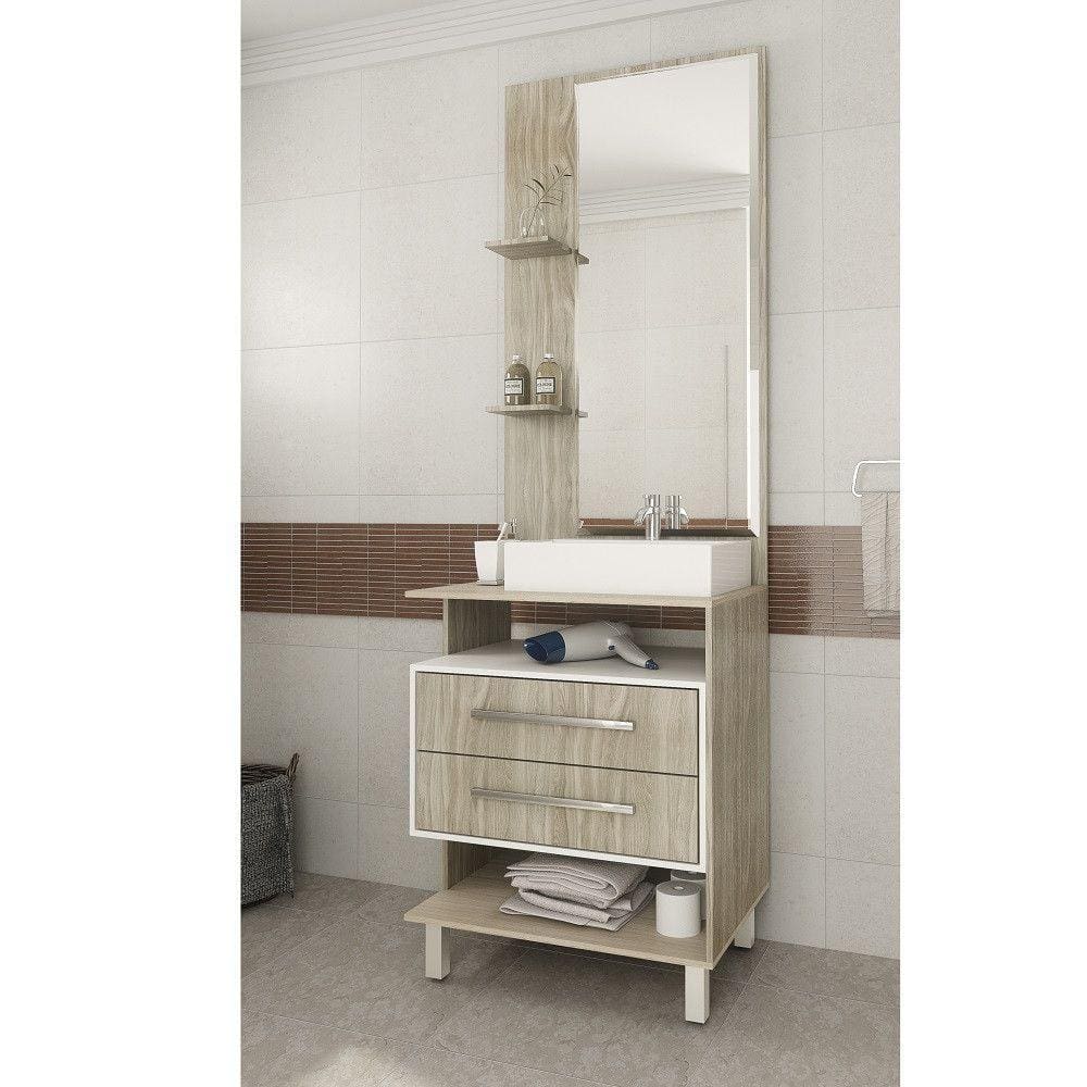 Conjunto para Banheiro 2 Gavetas Dinamarca Móveis Sander