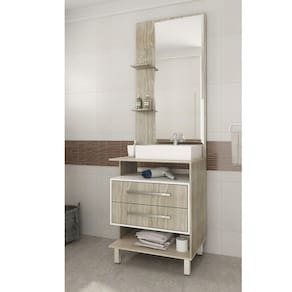 Conjunto para Banheiro 2 Gavetas Dinamarca Móveis Sander