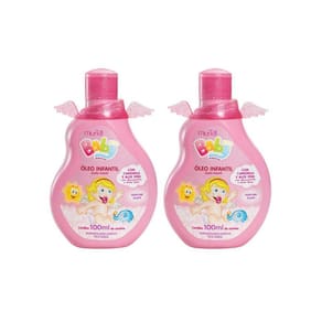 Oleo Corporal Muriel Baby 100Ml Rosa - Kit Com 2Un