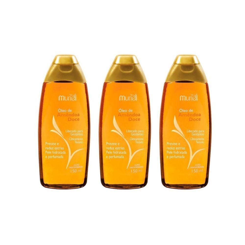 Oleo Corporal Muriel 150Ml Amendoas Doce - Kit Com 3Un
