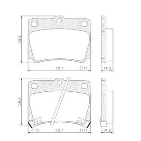 Pastilha Freio Tras - 114885