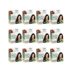 Coloraçao Natucor 5.0 Castanho Claro-Kit C/12Un