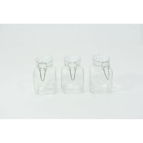 KIT 3 Pote Hermético de Vidro com Silicone 180ml - Lyor