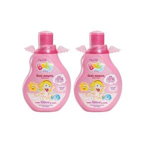 Oleo Corporal Muriel Baby 100Ml Rosa - Kit Com 2Un