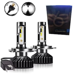 Par Lâmpadas Ultra Led Full H4 Preto C6 Super Branca