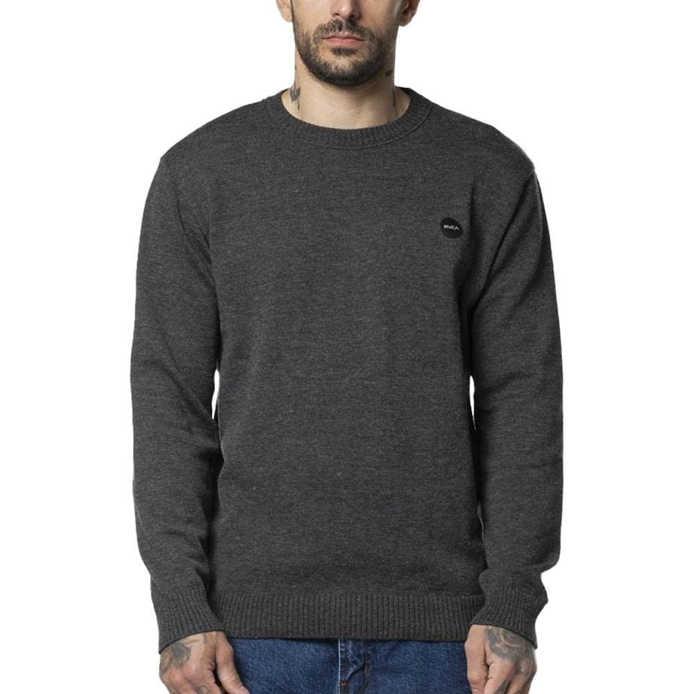 Tricot RVCA Day Shift Heather WT24 Masculina Preto Mescla
