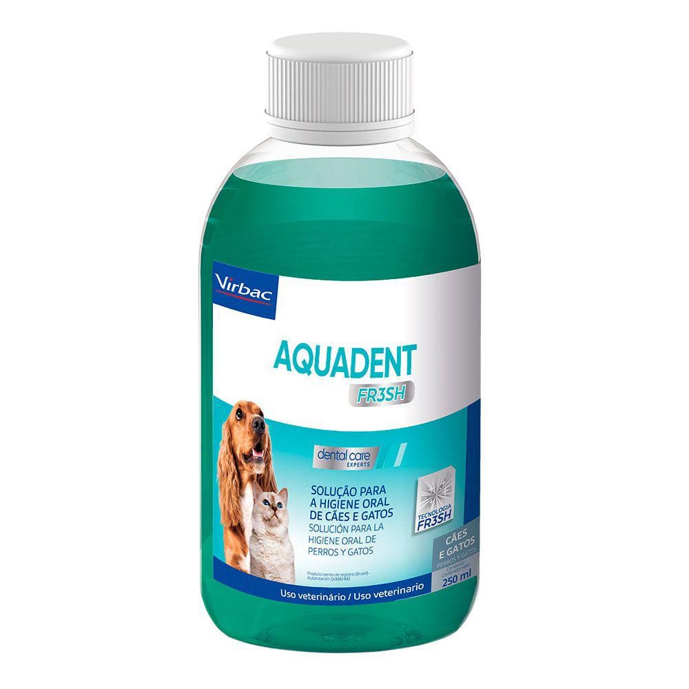 Solução Para Higiene Oral Virbac Aquadent Fresh para Cães e Gatos 250ml