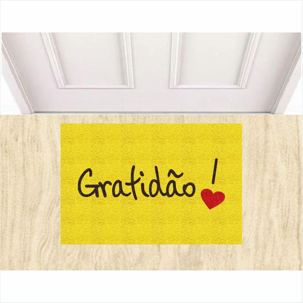 Tapete Gratidão Para Portas de Entradas Salas e Quartos.