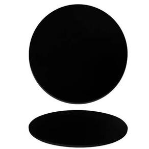 Tampo Em Mdf 18mm Redondo 130 Cm - Laqueada Cor Preto