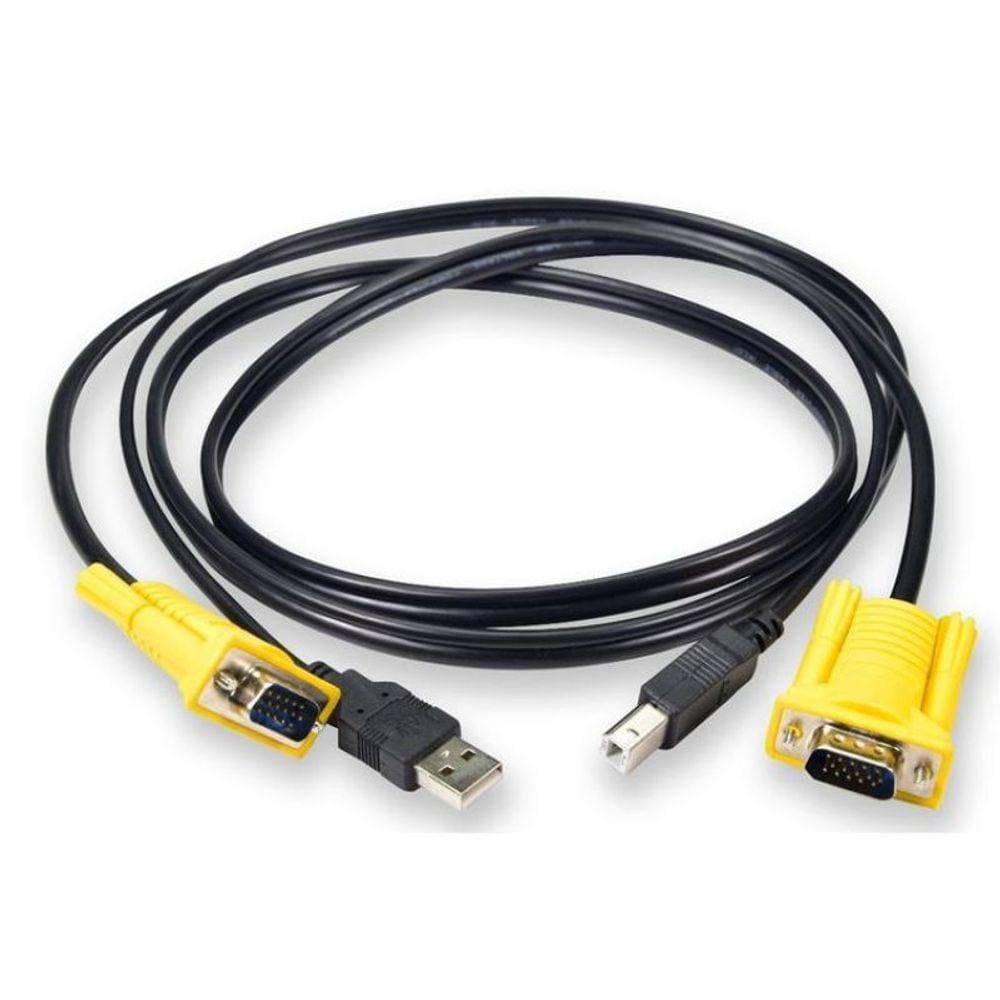 Cabo Kvm Switch Usb A B Vga M M 1 5 Metros 28119377 Comtac