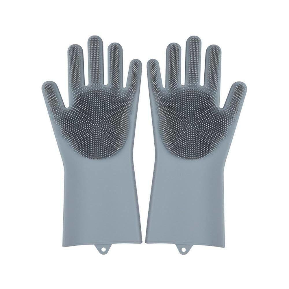 Luva Mágica Silicone Junto Com Esponja De Limpeza Lava Louça Carros
