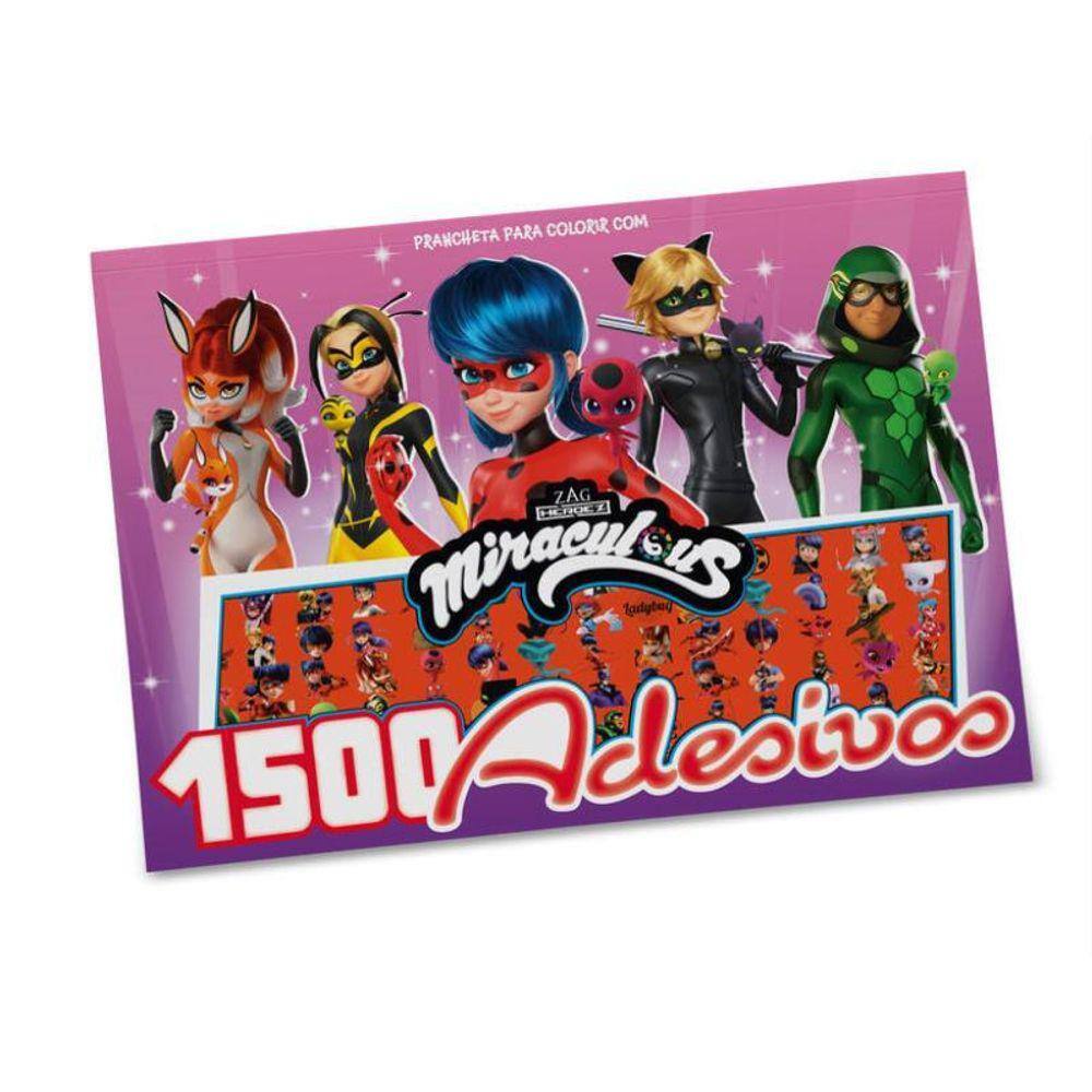 Miraculous Ladybug Prancheta Para Colorir Com 1500 Adesivos