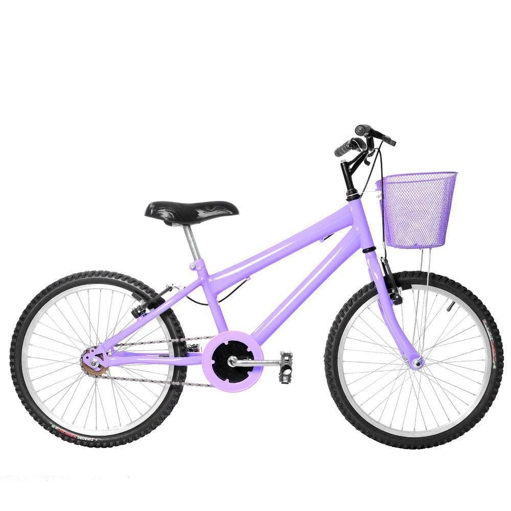 Bicicleta Infantil Feminina Aro 20 Natural Lilás