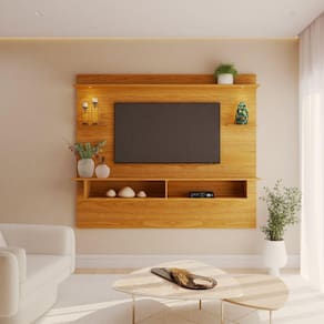 Painel para Tv até 50 Polegadas com 2 Nichos Viena Freijó