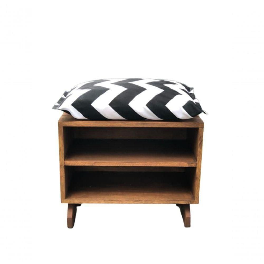 Sapateira Puff Preto E Branco