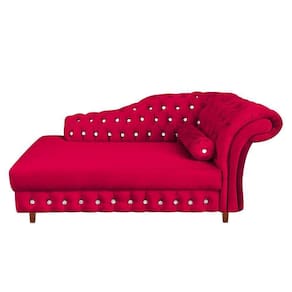 Divã Chesterfield Juliette 160cm Pés Chanfrado Vermelho