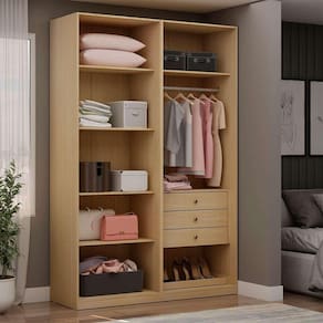 guarda-roupa closet modulado infinity 3 gv savana 160 cm