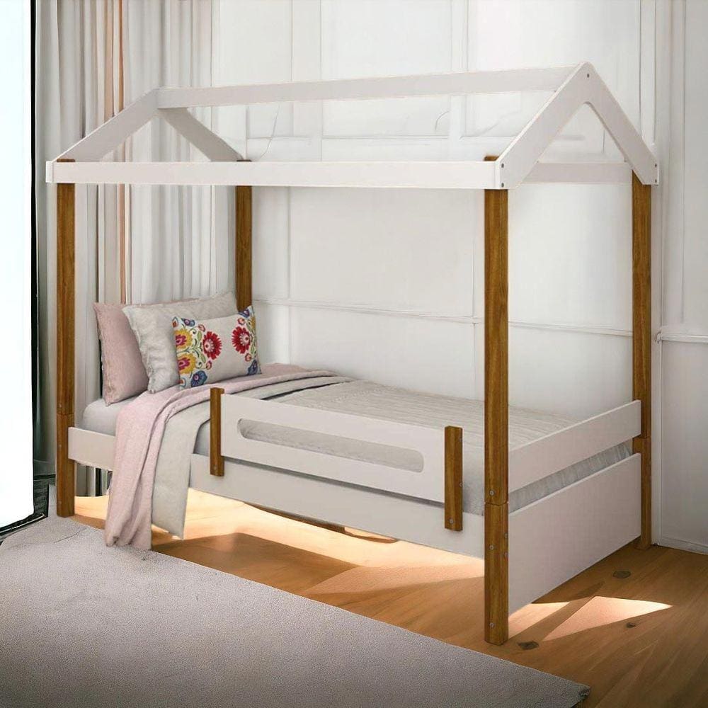 Cama Casa Eliz Branca com Colchão Divaloto
