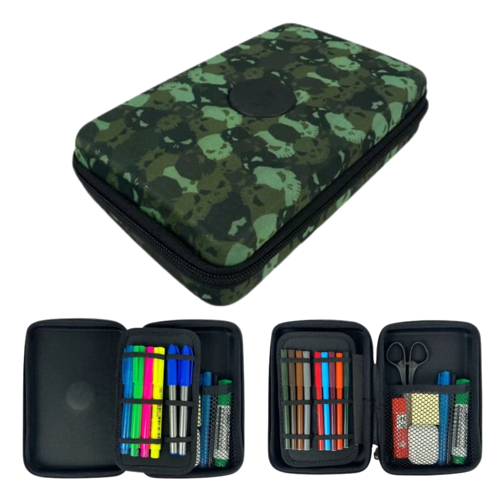 Estojo escolar organizador grande feminino masculino Box Mil