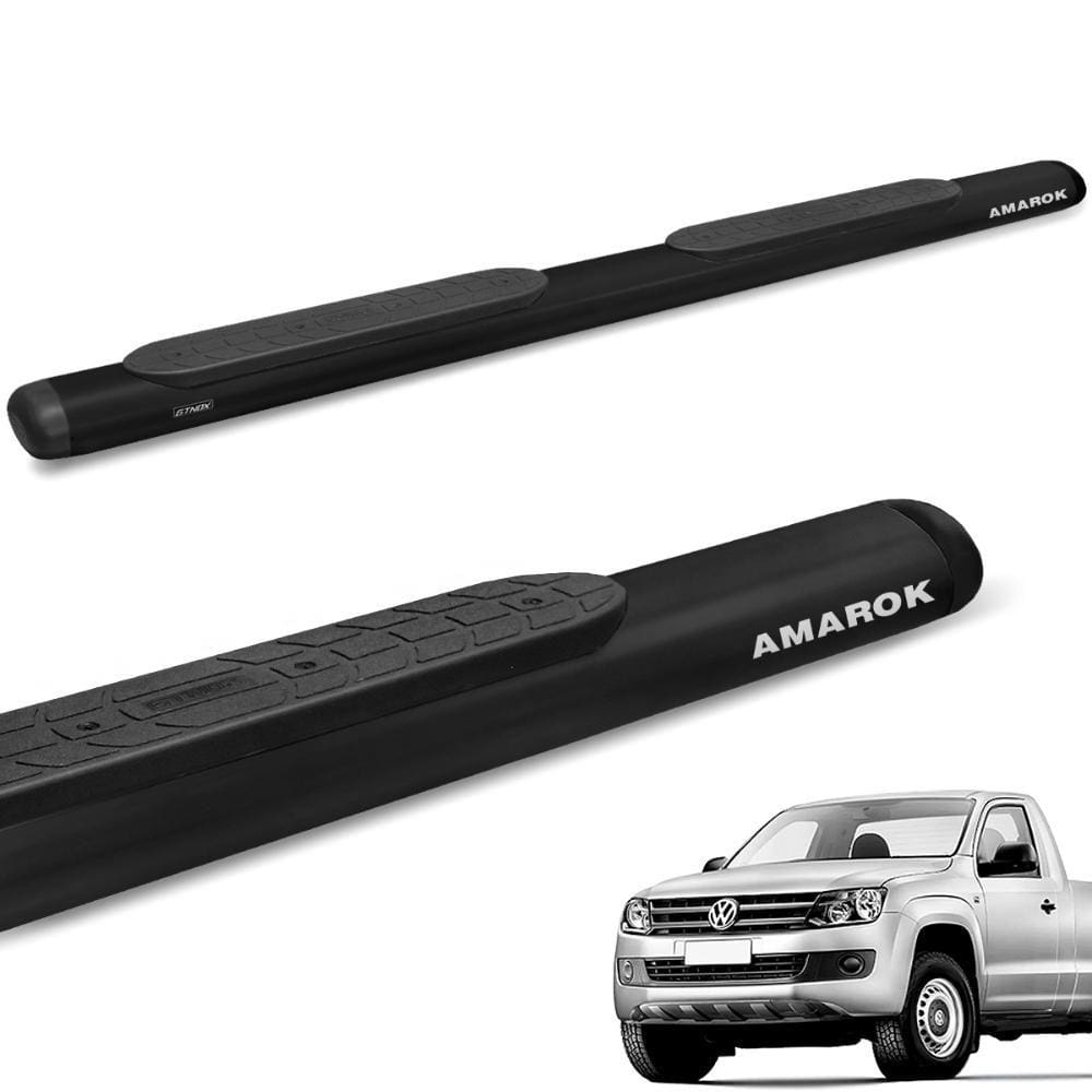 Estribo Lateral Amarok Cab. Simples 2010 a 2023 Oval Oblongo Preto Gtnox
