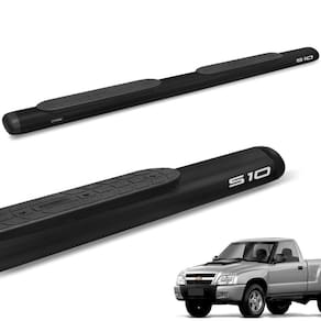 Estribo Lateral S10 Cab. Simples 1995 a 2011 Oval Oblongo Preto Gtnox