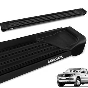Estribo Lateral Amarok Cab. Dupla 2010 a 2023 Aluminio Preto A1 Gtnox