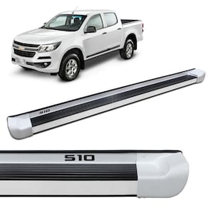 Estribo Lateral S10 Cab. Dupla 2012 a 2023 Branco Summit Personalizado Gtnox