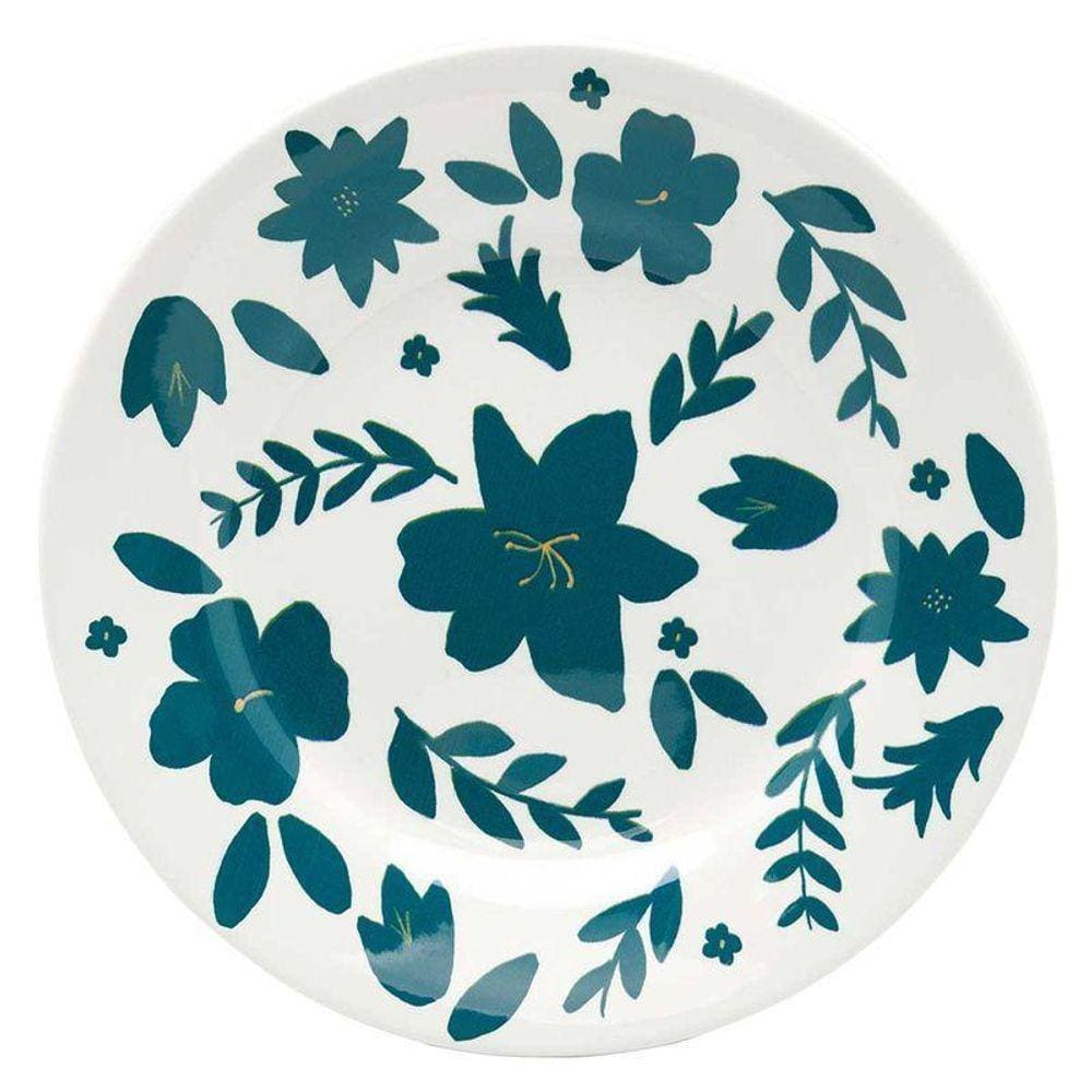 Jogo De 6 Pratos Rasos 26 Cm Donna Florido