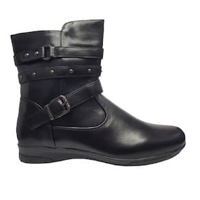 Bota Feminina Rasteira Mooncity Cano Curto 71142