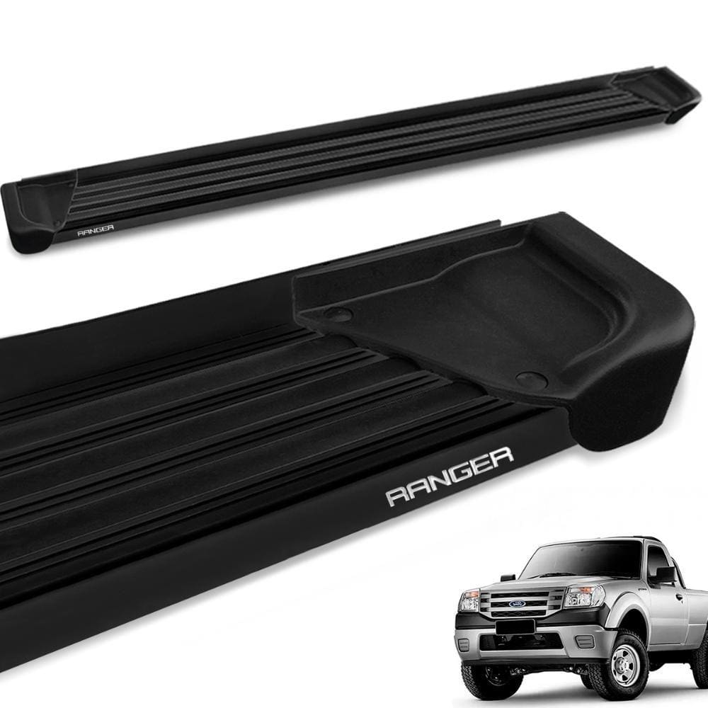 Estribo Lateral Ranger Cab. Simples 1998 a 2012 Aluminio Preto A1 Gtnox