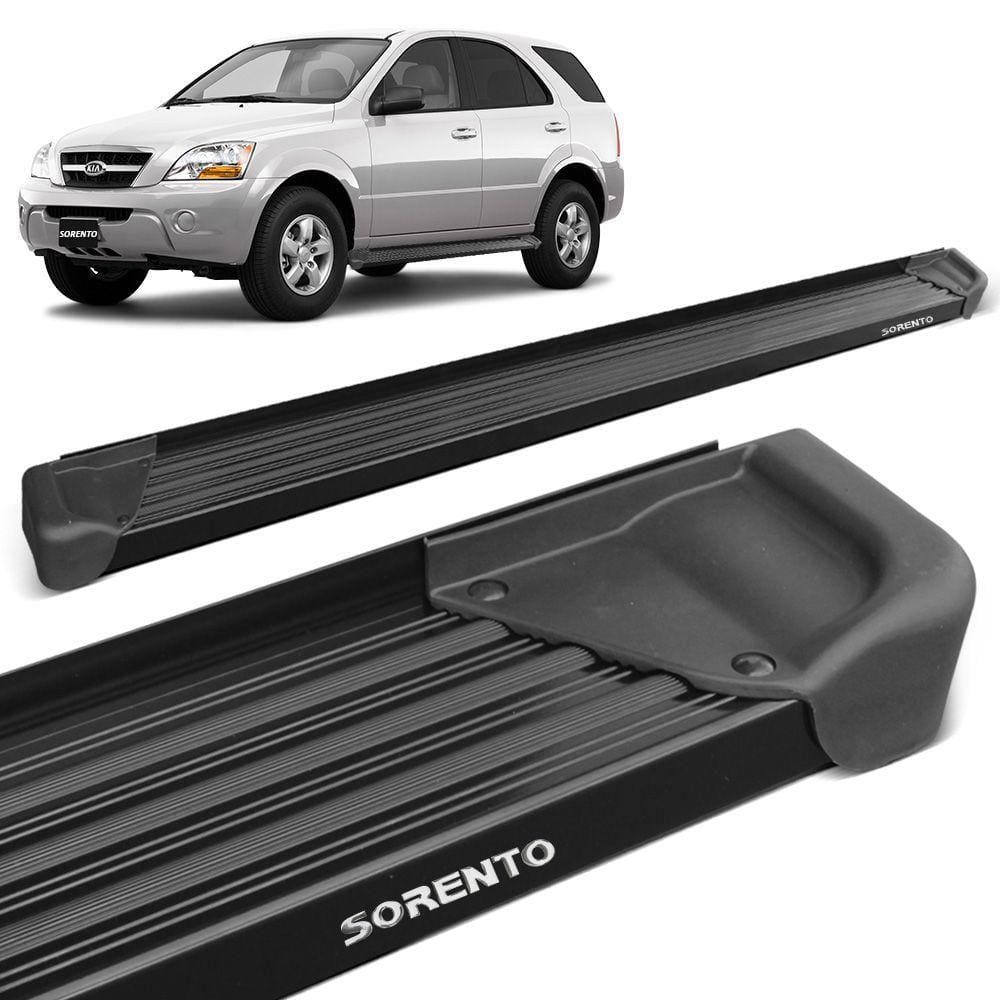 Estribo Lateral Sorento 2004 a 2010 Aluminio Preto A3 Gtnox