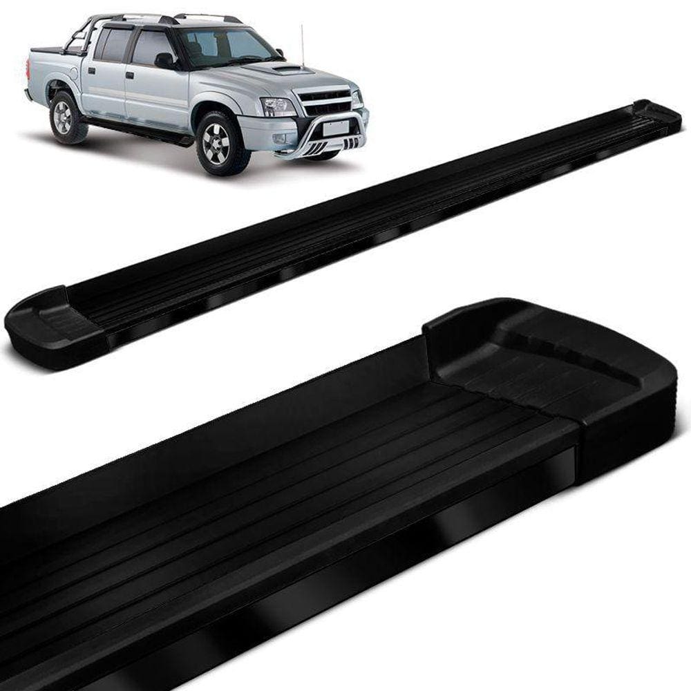 Estribo S10 CD 1996 a 2011 Aluminio Preto Elegance Bepo