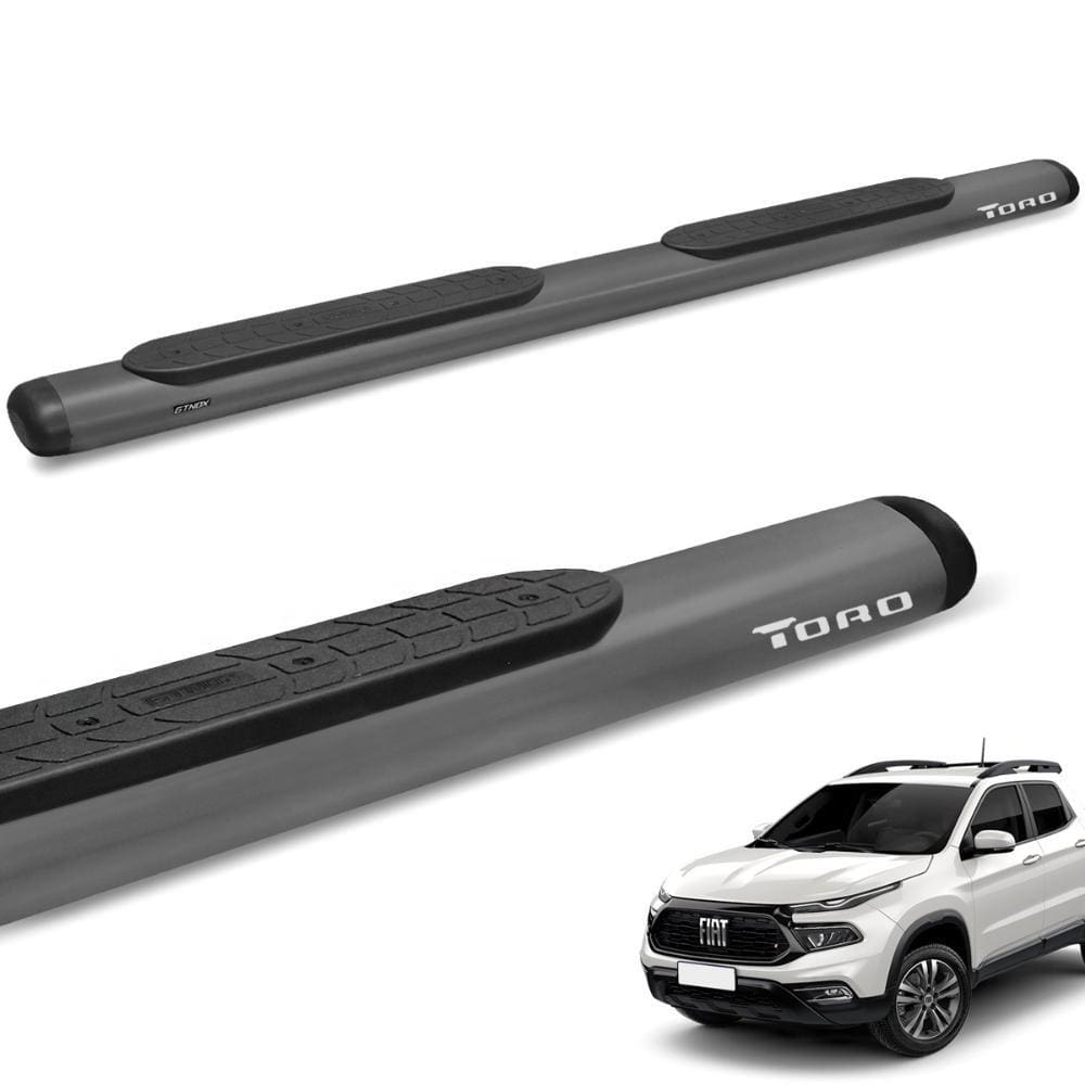 Estribo Lateral Toro 2016 a 2024 Oval Oblongo Onix Grafite Gtnox