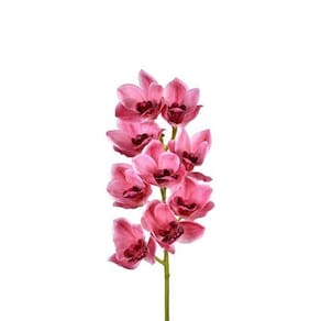 Haste Orquidea Real Toque Cymbidium 3d Rosa Escuro 43610-488