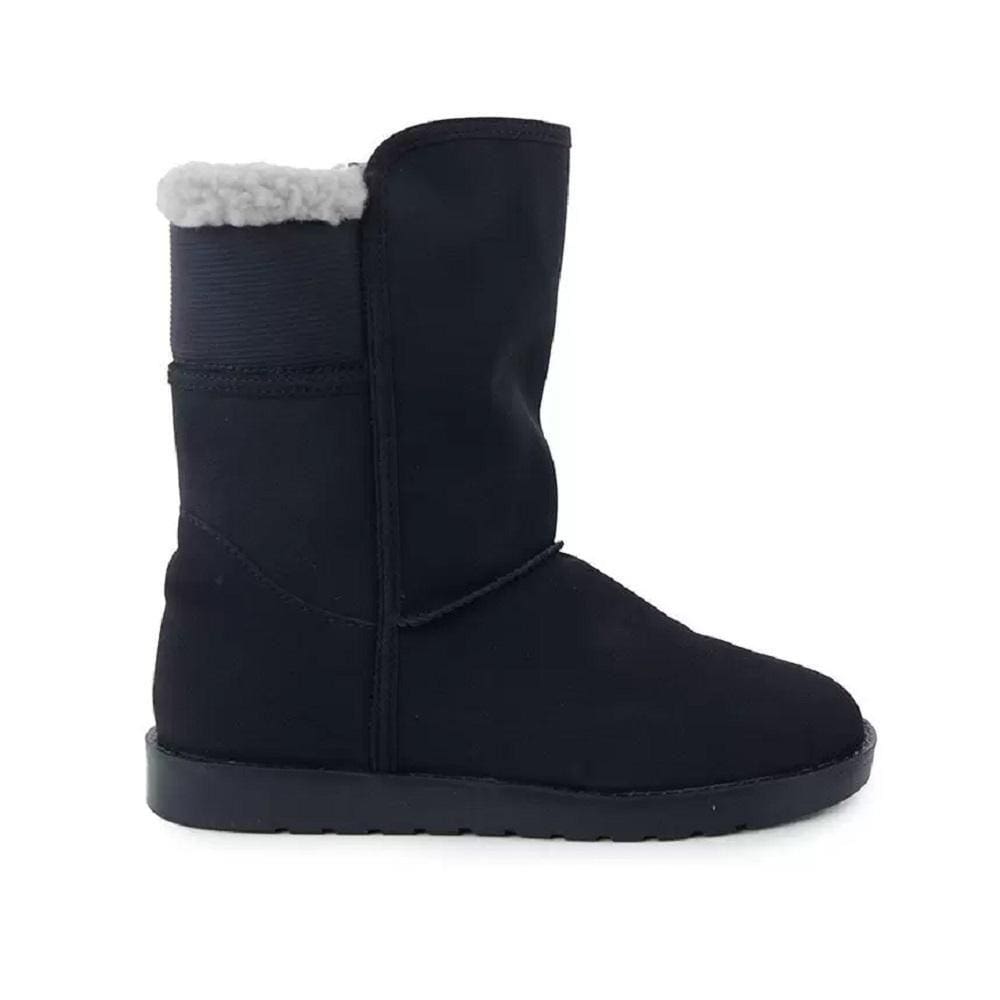 Bota Feminina Cano Médio Mooncity Nobuck/Pelo 70809