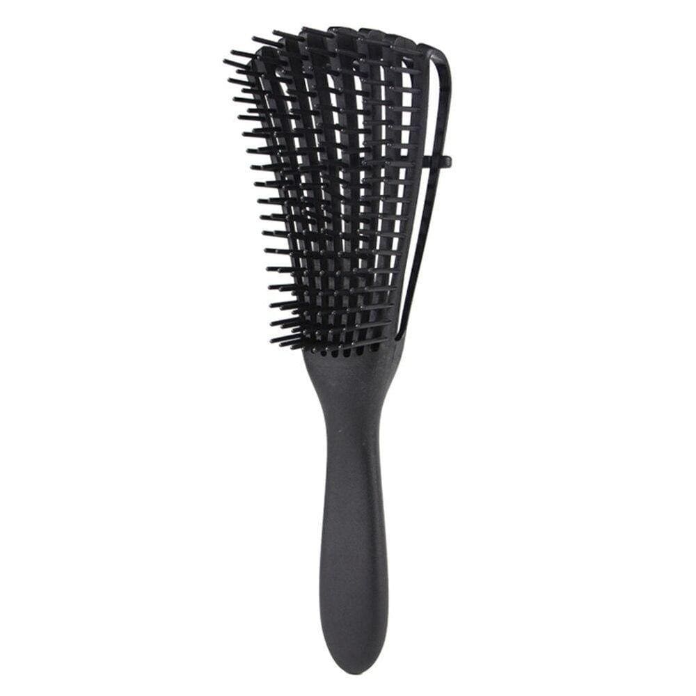 Escova Polvo Desembaraça Cachos Preto